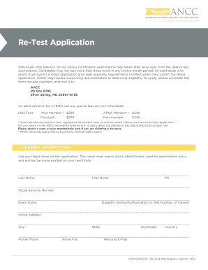 Pccn Application  Form