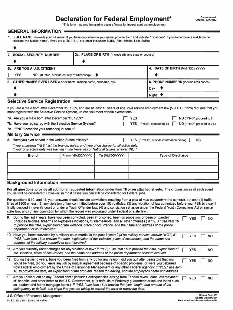 Security Clearance Forms Packet United States Secret Service