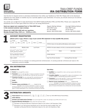 TIAA CREF Funds IRA DISTRIbUTION FORm Tiaa Cref