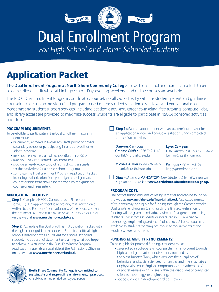  Dual Enrollmentexterior2012  North Shore Community College  Northshore 2013-2024