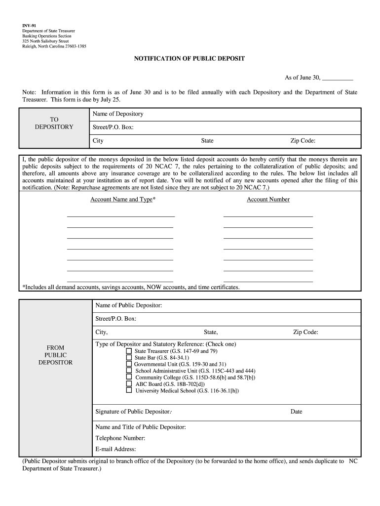 Essential Business Form North Caroilina