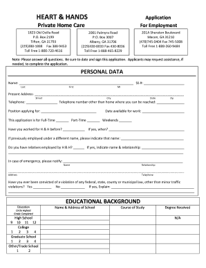 Hand Heart Printable Form