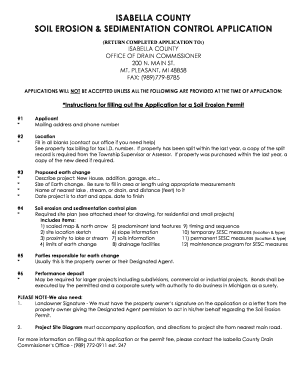 Isabella County Soil and Erosion Form