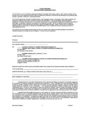 Submission Release Form Template