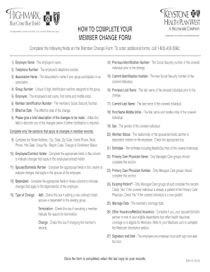  Enr 010 Highmark Form 2009