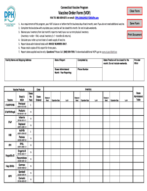 Printable Vaccine Inventory Log Sheet  Form