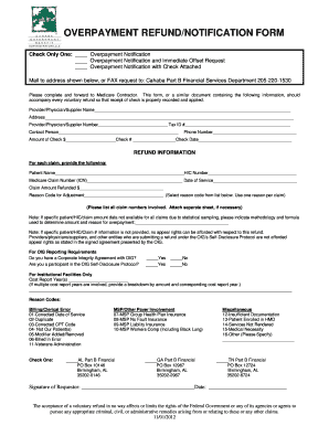 Overpayment Form Template