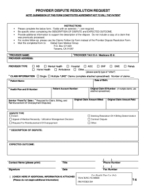 Medpoint Dispute Form