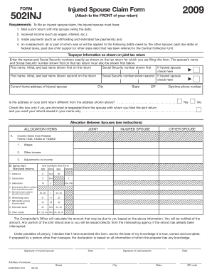 Md Injured Spouse Claim Form