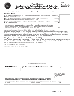 Form M 4868 Instructions