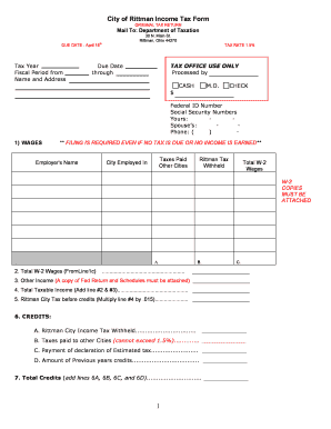 Rittman Income Tax  Form