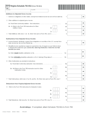 Va Taxes Form 763 Adj