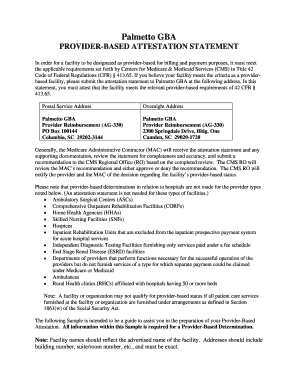 Attestation Statement Form