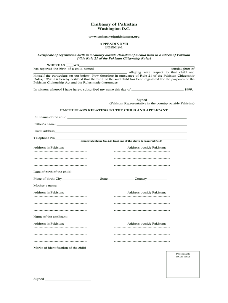 Get and Sign Pakistan S  Form