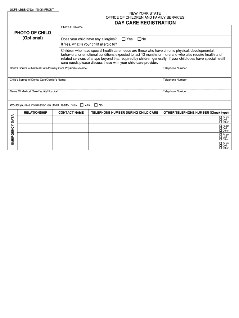  Ocfs Ldss 0792 Form 2005-2024