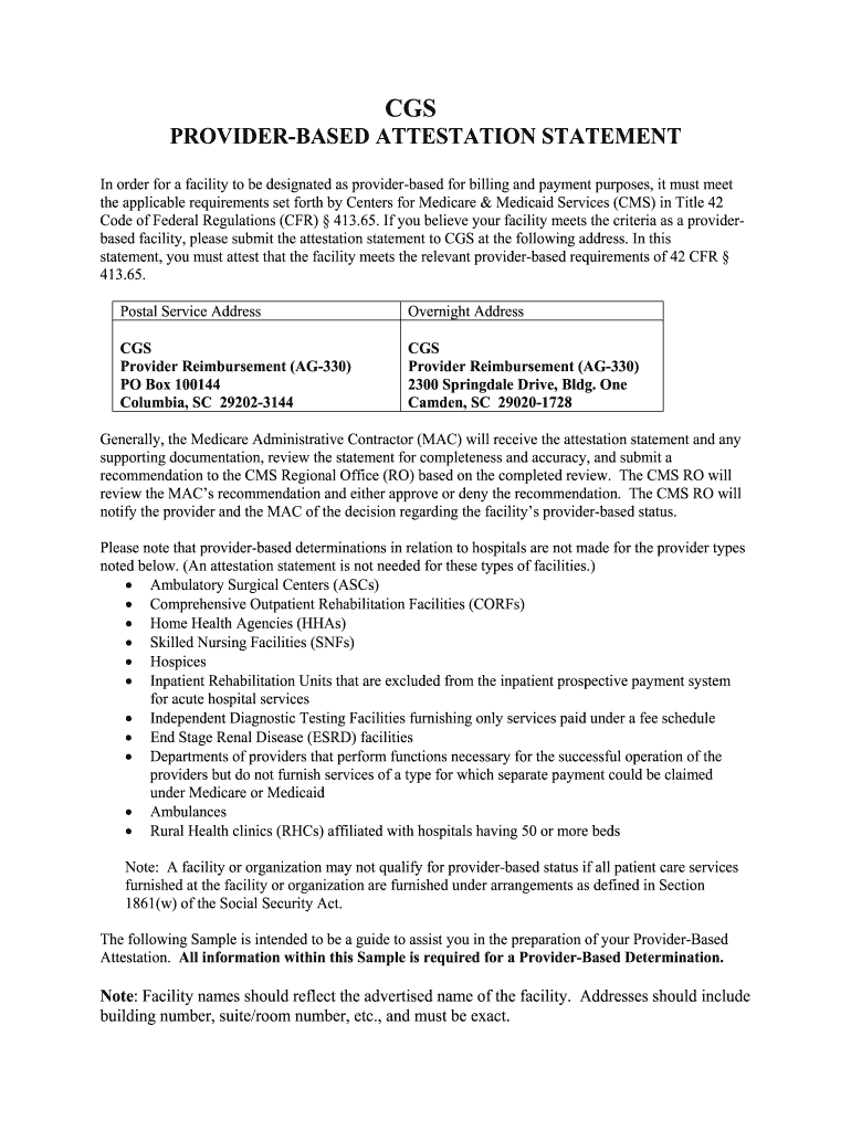 Medicare Attestation Form