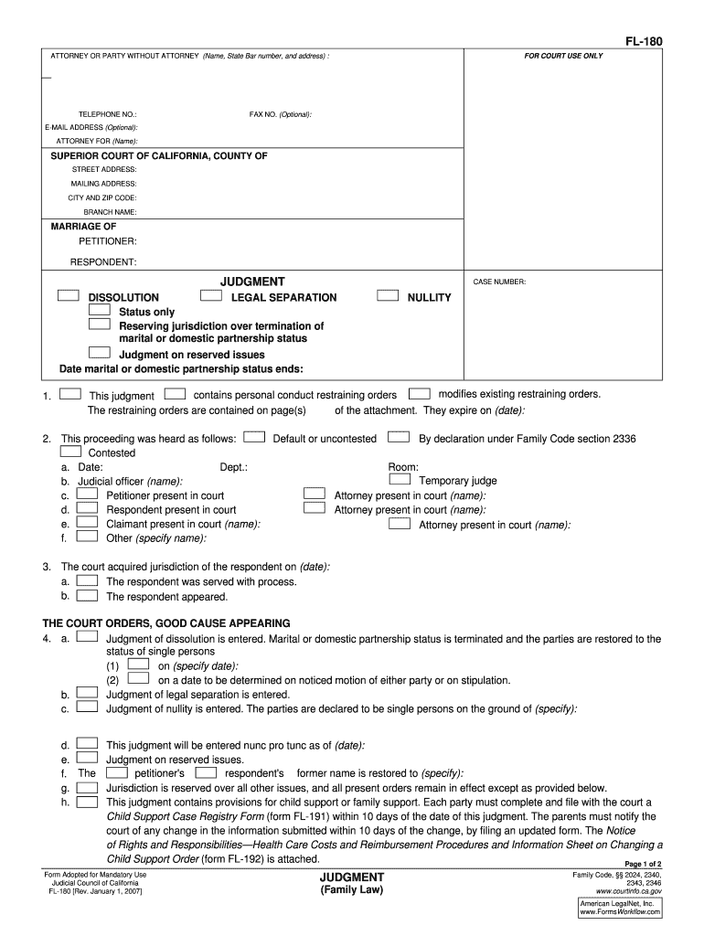 Fl180 Form