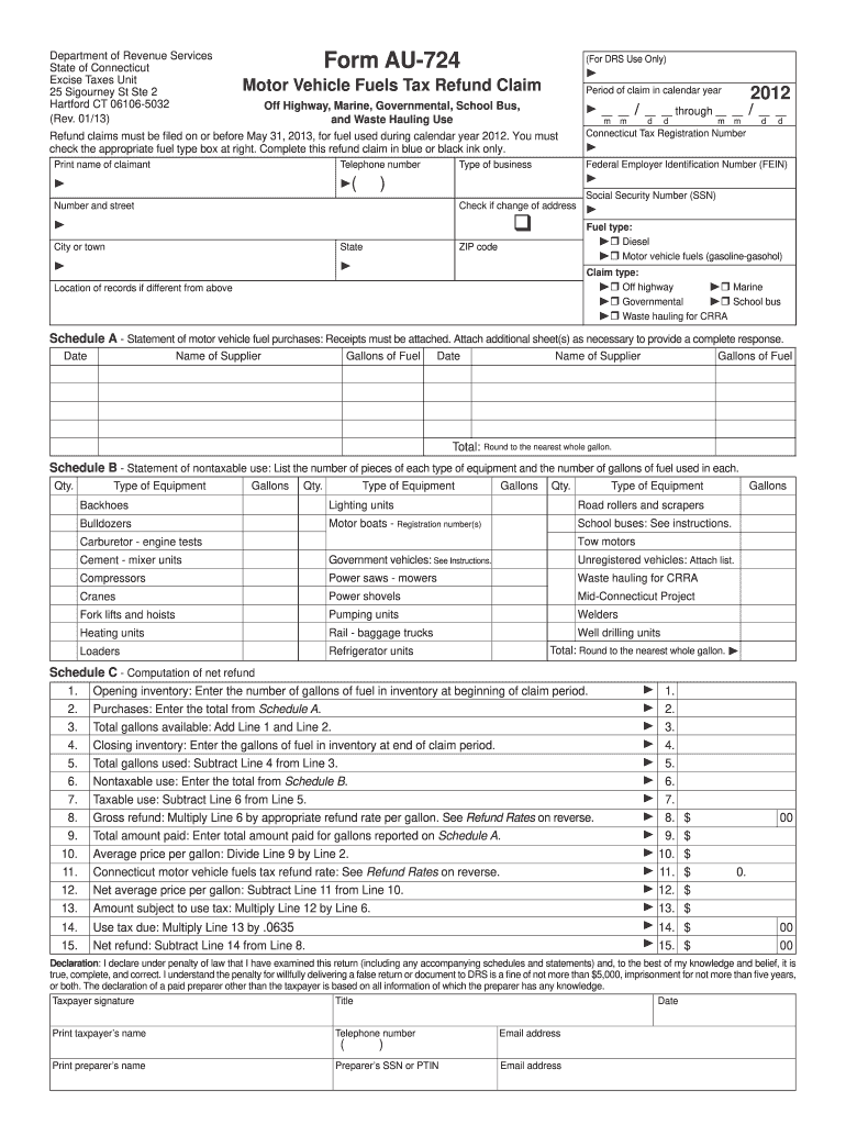  Ct Au 724 Form 2020