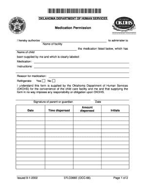 Dhs Forms Oklahoma 07lc120e