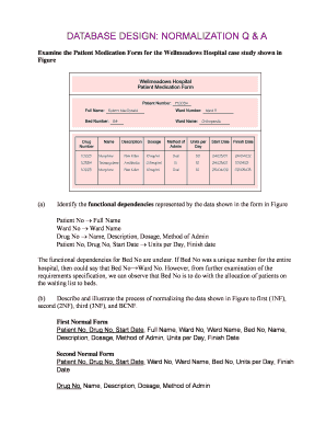 Wellmeadows Hospital Patient Medication Form