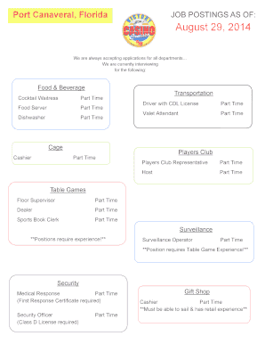 Victory Casino Cruise Application Form