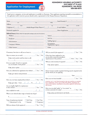 Kennewick Housing Authority Online Application  Form