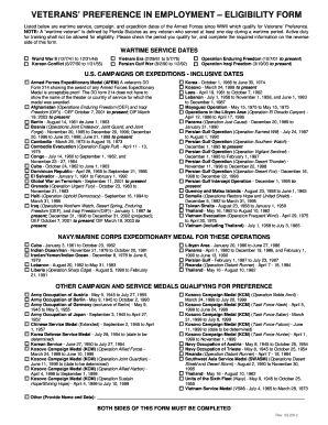 Ohio Veteran Preference Guide  Form