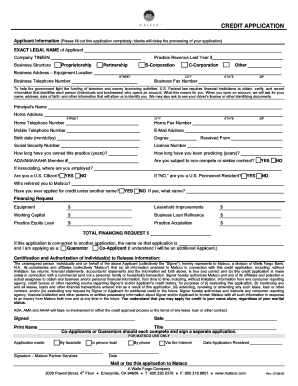 CREDIT APPLICATION ADS Florida, LLC  Form