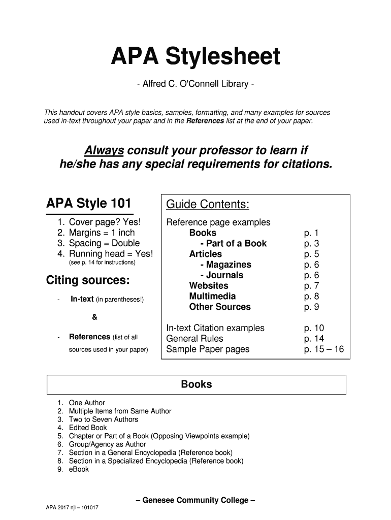 APA Stylesheet  Form