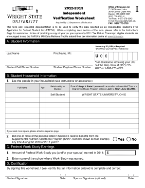 Yes No Independent Wright State University  Form