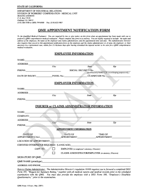 Qme Form 110