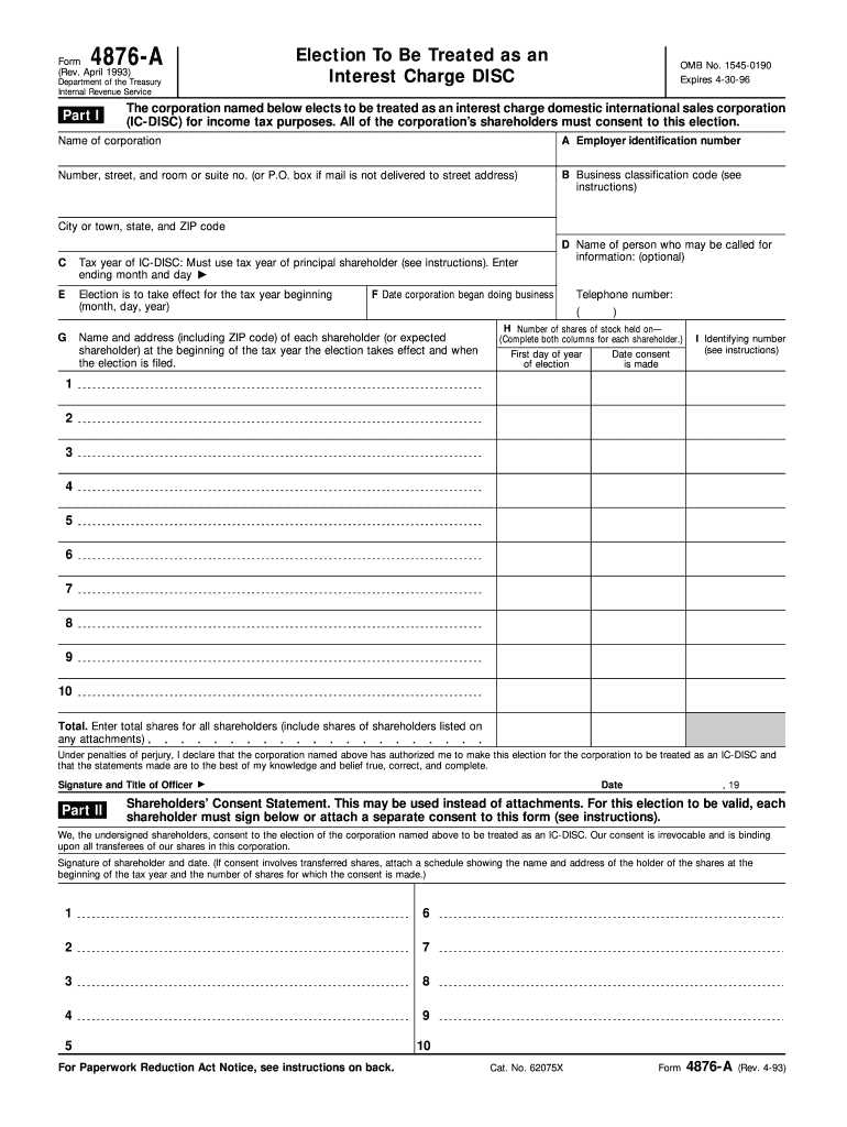  4876 a Online  Form 1993