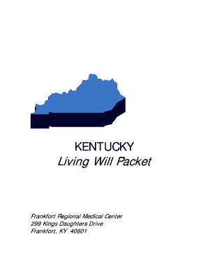 Living Will Packet Frankfort Regional Medical Center  Form