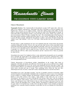 Climate of Massachusetts  Form