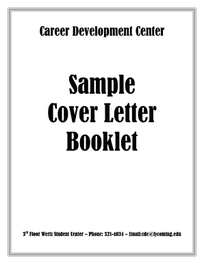 Cover Letter Booklet Lycoming College Lycoming  Form