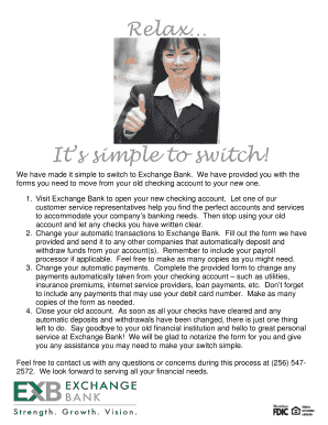 Relax It&#039;s Simple to Switch! Loans  Form