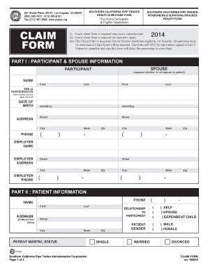 Download Claim Form Southern California Pipe Trades Health Welfare Fund