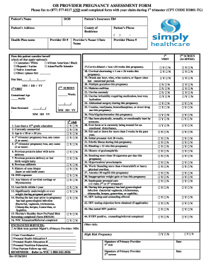 Ob Gyn Assessment Form