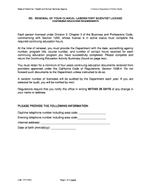 Ca Dept of Public Health Acounting Section Ms 1601 Form