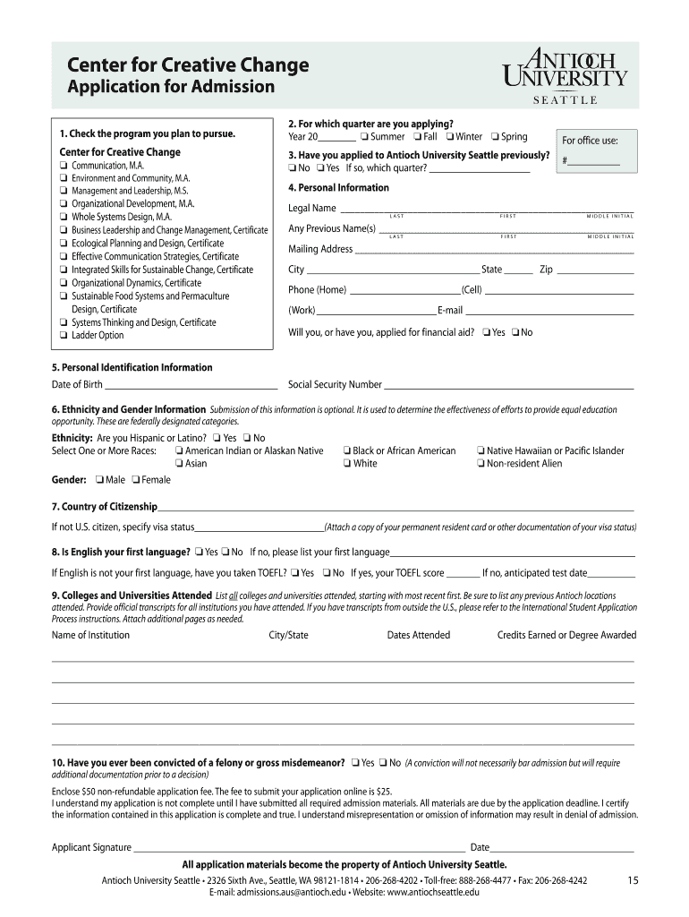 Rutherford GEN Application Form Antiochseattle