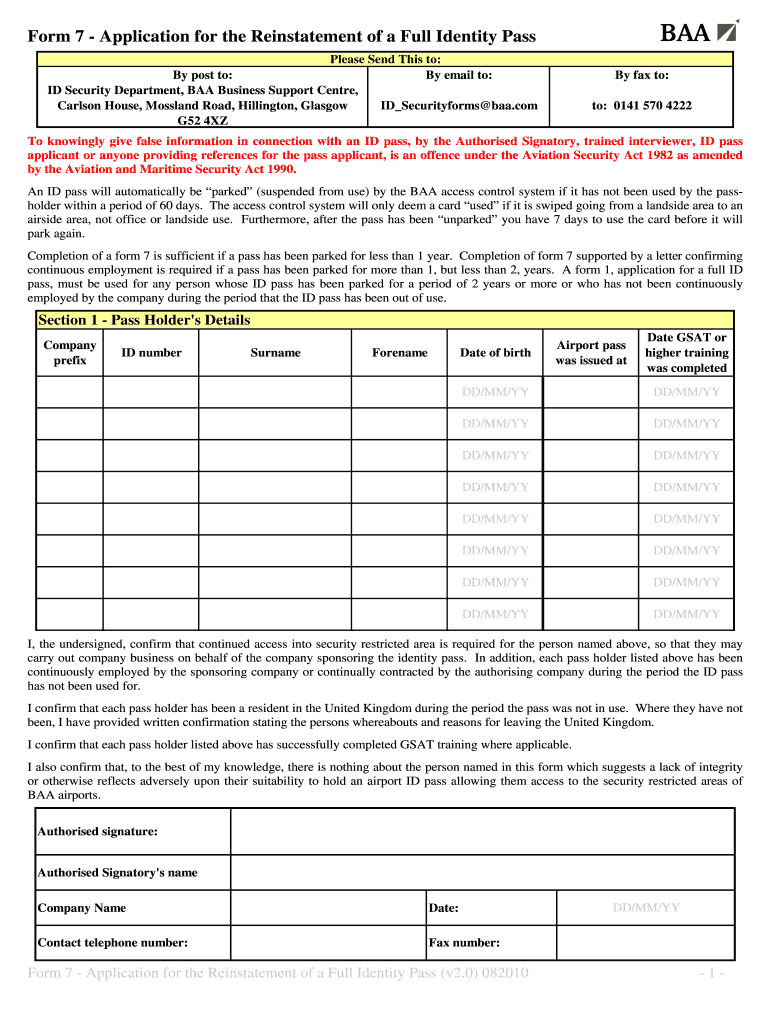 ba travel trade useful forms