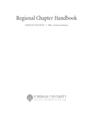 Regional Chapter Handbook Fordham University Fordham  Form