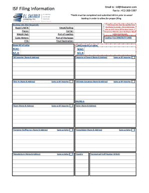 Isf Full Form