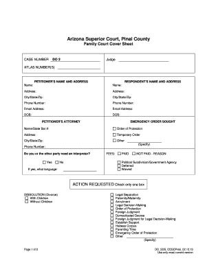 Divorce Papers Pinal County  Form