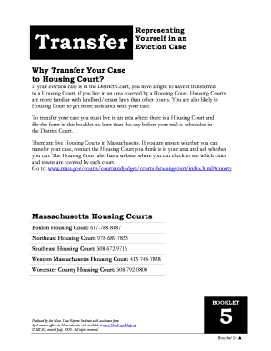 Transfer to Housing Court MassLegalHelp  Form