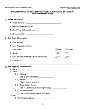 Minors California Department of Social Services State of California Cdss Ca  Form