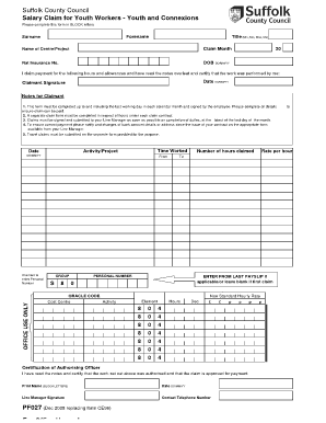 Salary Claim Form