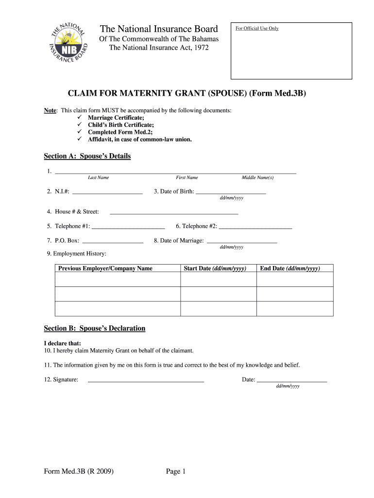 The National Insurance Board Purchase Order Form