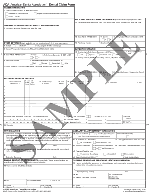 J430DDental Claim Form2012 Indd Ada