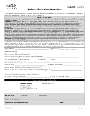 Nawr Form Newborn Adoptee Waiver Request Form
